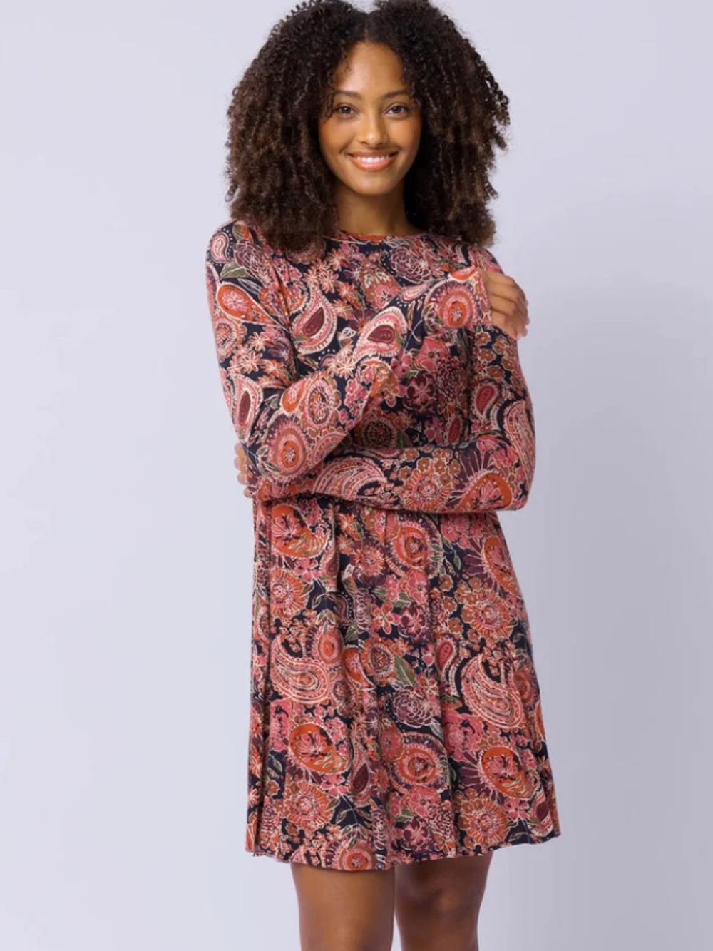 NATURAL LIFE Floral Paisley Mini Dress XXL Like New
